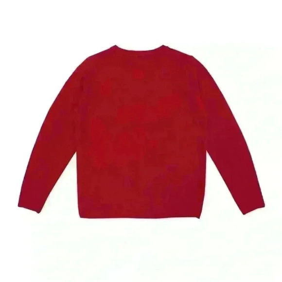 George Plus 1X Womens Ugly Christmas Sweater Sequin Pug Festive Crew  Neck Red - Picture 2 of 10